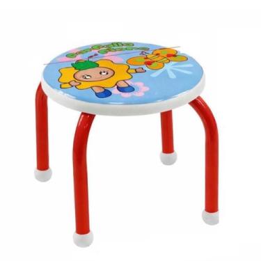 Imagem de Banqueta Infantil Vermelha Multiuso Para Estudos Lanche Conforto Segur