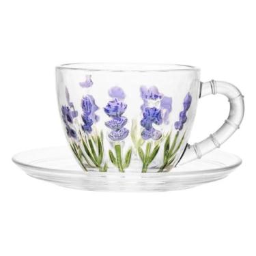 Imagem de Xícara 80ml Lyor Lavanda Cristal Hand Painting 1 Unidade