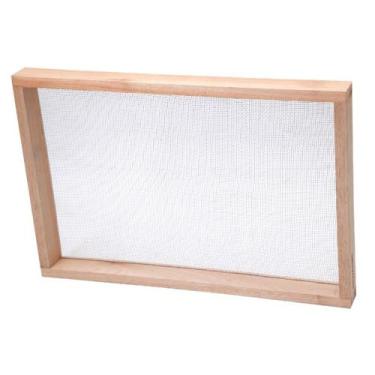 Imagem de Peneira Retangular Momfort 40 Cm X 60 Cm Madeira Malha 06 Fio 25 Para 
