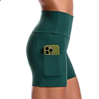 Imagem de Short Curto Fitness Cós Alto Com Bolso Lateral Suplex-Feminino