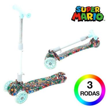 Imagem de Patinete Super Mario Para Crianças 3 Rodas