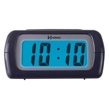Imagem de Despertador digital quartzo herweg 2981 024 cinza