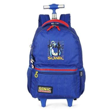 Imagem de Mochila de Rodinhas Com Alça Luxcel Sonic The Hedgehog Azul, Azul, Úni