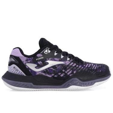 Imagem de Tênis Joma Point Lady - Clay Saibro - Preto e Roxo, 38