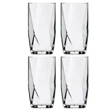 Imagem de Kit 4 Copos Topázio Água Suco Drinks Nadir 7658 360ml