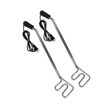 Imagem de Kit 2 Acendedor Elétrico Carvão Lenha Potente Churrasco 22 - INOX LAUR