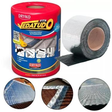 Imagem de Manta Asfaltica Aluminizada 20cmx10mt Impermebealiza Telhado - DRYKO