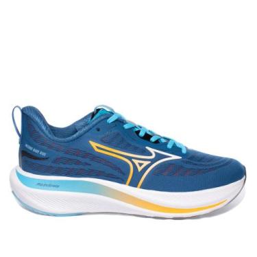 Imagem de Tênis Masculino Mizuno Base Ride Azul/Laranja, Azul, Laranja, 40