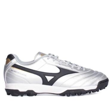 Imagem de Chuteira Mizuno Morelia Classic Society Prata/Preto, Prata, Preto, 42