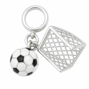 Imagem de Berloque Futebol Bola e Trave em Prata 925 - MIT Joias
