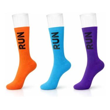 Imagem de Kit 3 Pares Meias Run Fitness Academia Coloridas Aeróbica - gac varied