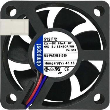 Imagem de Cooler 512F/2 512F2 12V 85mA 1.0W 3L 3P B2 Garantia 2 Anos - EBM Papst