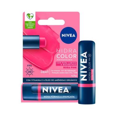 Imagem de Protetor Labial Nivea Hidra Color Hidratante Labial FPS 30 Rosa Pink 3