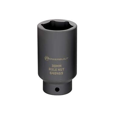 Imagem de Powerbuilt Soquete de porca de eixo de 30 mm, acionamento de 1/2 polegada, 6 pontos, extra profundo, remove porcas de eixo de remoção - 648469