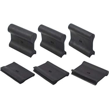 Imagem de Conjunto de 6 peças de 12 peças de aderência de contorno de extremidade dupla para lixamento de perfil côncavo e convexo. Pastilhas de aderência de tamanho grande com perfis. Moldagem de coroa, moldagem, molduras ou uso geral de madeira