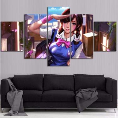 Imagem de Quadro Decorativos Overwatch-Jogo com 5 peças 130x65