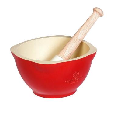 Imagem de Mortar Com Pilão 14 Cm Vermelho Emile Henry