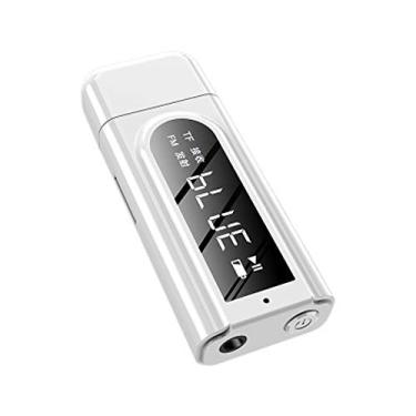 Imagem de YONGYAO Adaptador transmissor receptor sem fio Bluetooth 5.0 áudio branco MP3 player AUX FM saída dupla TF USB 3,5 mm tomada para TV PC kit carro