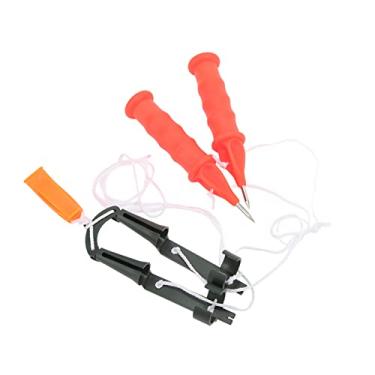 Imagem de VGEBY Picaretas de gelo, 2 peças palhetas de gelo de inverno para pesca no gelo palhetas de segurança equipamento de emergência para pesca no gelo com apito de emergência ferramenta de pesca (corda branca)
