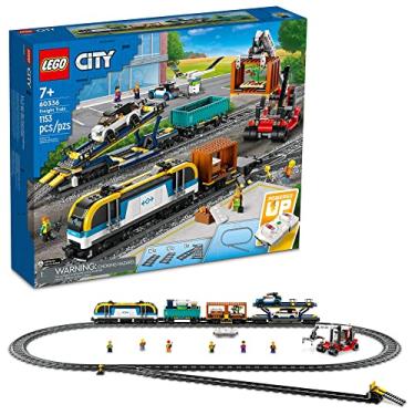Imagem de LEGO® City Comboio de Mercadorias 60336 Kit de construção; set de comboio de mercadorias com tecnologia Powered Up para crianças a partir dos 7 anos (1153 peças)