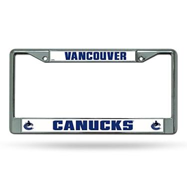 Imagem de Moldura para placa de licença cromada padrão Vancouver Canucks da NHL