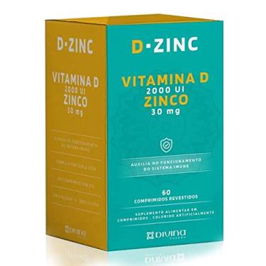 Imagem de Divina Pharma D-Zinc - Vitamina D 2.000Ui + Zinco 30Mg X 60 Comprimidos