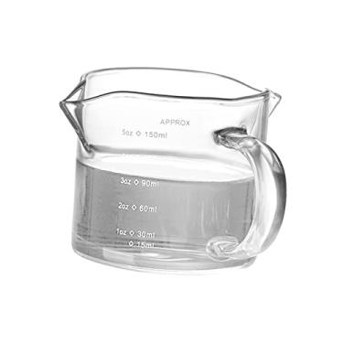 Imagem de WeiLaiKeQi Copo medidor de vidro bico duplo jarros pequenos medidores para festa de coquetel, transparente 150 ml, 150 ml