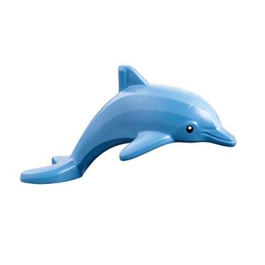 Imagem de LEGO Minifigure da Disney Friends - Figura de animal do mar do golfinho (azul claro brilhante)
