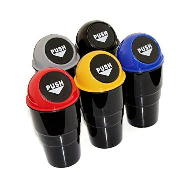 Imagem de Pacote com 2. Pequeno lixo portátil e conveniente. Cores para escritório, carro, casa ou para armazenar moedas.