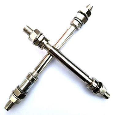 Imagem de Free-fly Cubo de roda de bicicleta de bicicleta espetos de trava de liberação não rápida evitam a remoção das rodas pelas mãos ferramenta de reparo de bicicleta (1 par, 2 peças)