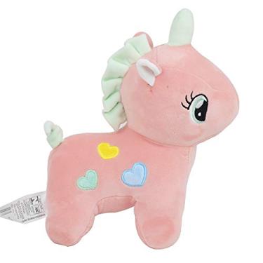 Imagem de Unicórnio de Pelúcia Com LED 26cm - BBR TOYS (Rosa)