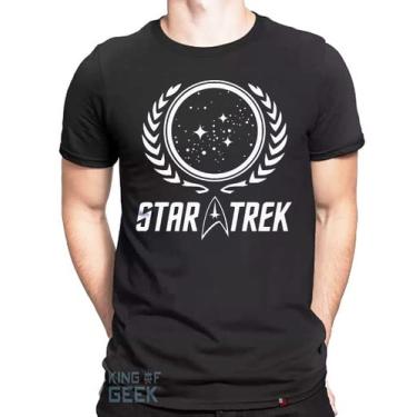 Imagem de Camiseta Star Trek Camisa Jornada Nas Estrelas Filme Clássic Tamanho:G;Cor:Preto