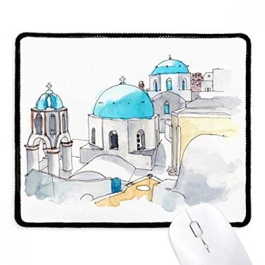 Imagem de Mousepad Imerovigli Village in Santorini Greece Tapete de borracha para jogos