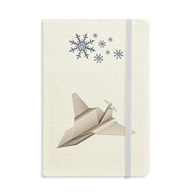 Imagem de Caderno geométrico Origami com estampa de aviões abstrata grossa para inverno