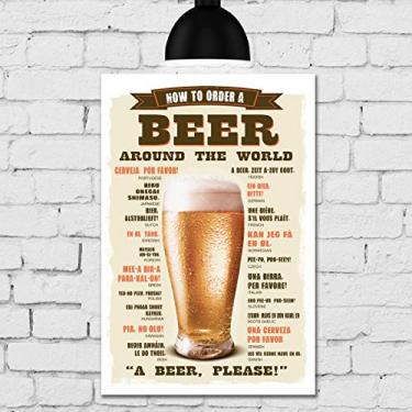 Imagem de Placas Decorativas de Cerveja Beers 30x40cm Kit 4un