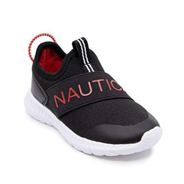 Imagem de Nautica Kids Boys Fashion Sneaker Slip-On Athletic Running Shoe for Toddler and Little Kids-Steeper Logo-Black-6