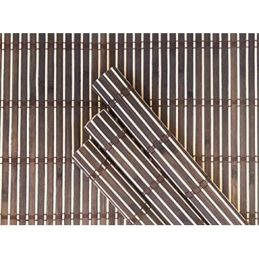 Imagem de jogo americano BAMBU para mesa MARROM conjunto esteira descanso para prato 2 UNIDADES cozinha