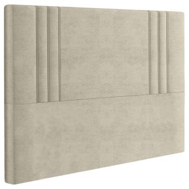 Imagem de Cabeceira Casal 138 cm London Veludo Bege Soon