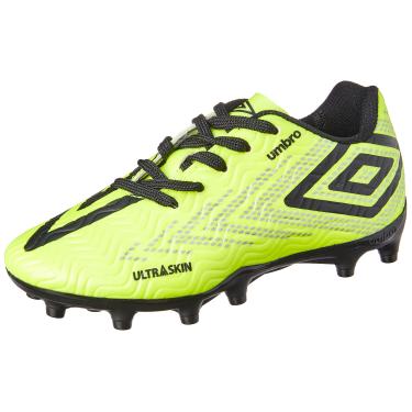 Imagem de Chuteira Campo, Ultraskin Junior, Umbro, Infantil, Limao/Preto/Prata, 28