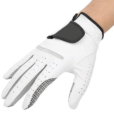 Imagem de Luvas de Golfe Masculinas, Grânulos Antiderrapantes de Formato Triangular, Aderência Aprimorada, Design de Gancho e Laço, Ajuste Fácil para a Mão Direita, Luva Protetora de Golfe