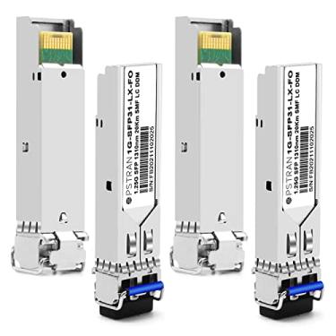 Imagem de OPSTRAN Módulo transceptor 1000BASE-LX/LH SFP compatível com Fortinet FN-TRAN-LX FG-TRAN-LX FR-TRAN-LX 1G SFP 1310nm 10km/20km DDM Duplex LC SMF, pacote com 4