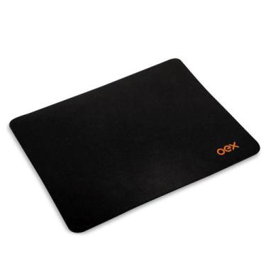 Imagem de Mousepad Gamer Oex Base Emborrachada Revestido Tecido Preto Mp-100