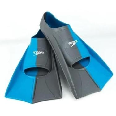 Imagem de NADADEIRA SPEEDO FIN DUAL TREINO - AZUL E CINZA