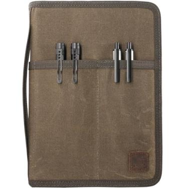 Imagem de Krozur A5 YKK Caderno Agenda Agenda Capa de Caderno com Zíper para 14 x 21 cm Moleskine Cahier 12 x 20 blocos de notas legais A5 LEUCHTTURM, alça de caneta, capa resistente à água, lona encerada