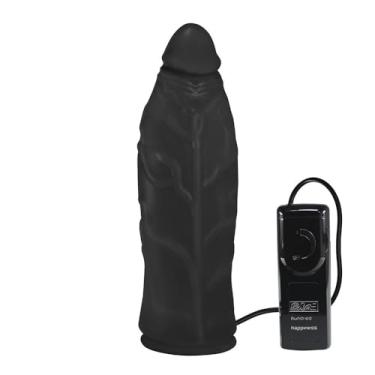 Imagem de Pênis Realístico Flexível com Ventosa e Vibrador Jatobá 21 x 6,8cm Preto