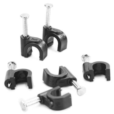 Imagem de Clipes de cabo coaxial elétrico HS, Preto, 7mm