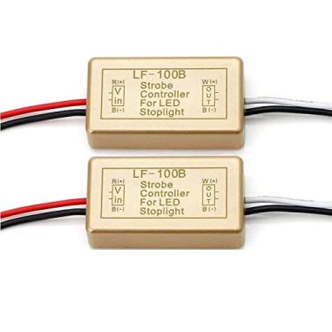 Imagem de YSY 2 peças LF-100B LED Luz de Freio Parada Módulo de Flash Estroboscópica Caixa Controladora Compatível com Carro Caminhão Terceiro ou Alta Montagem Luz de Freio Retrofit 12V (LF-100B)