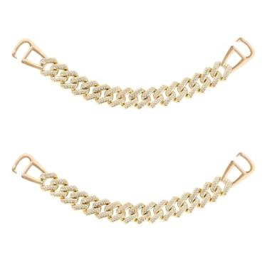 Imagem de Arugaga Correntes de pingente de sapato, correntes de liga de cristal com strass para decoração de sapatos de tamanco faça você mesmo, presentes de festa para mulheres, meninas, sandálias e sapatos