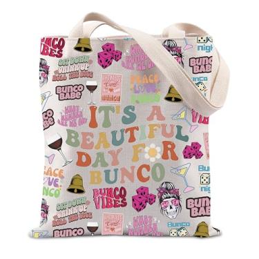 Imagem de TIIMG It's A Beautiful Day For Bunco Gift Bunco Game Gift Dice Gift Bunco Gambling Gift Tote Bag, Dia para Bunco1, big