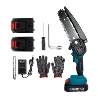Imagem de Motosserra Serra Elétrica Portátil Bateria 36v Recarregável Carregador Bivolt Corte 15cm Torque 2200